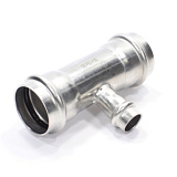 Тройник 35-15-35, WAAG Heavy Inox, пресс-пресс, сталь нержавеющая