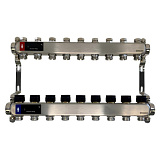 Коллектор WAAG 588 1"х3/4", 9вых., c клапанами, сталь нерж.