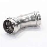 Отвод 45 35-35, WAAG Heavy Inox, пресс-пресс, сталь нержавеющая