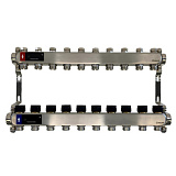 Коллектор WAAG 588 1"х3/4", 10вых., c клапанами, сталь нерж.