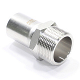 Переходник 35-1 1/4", WAAG Heavy Inox, труба-резьба, нар., сталь нержавеющая