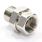 Американка 3/4"-3/4", WAAG, резьба-резьба, вн.- нар., латунь (никель)