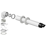 Дымоход в сборе WAAG DN60/100 x  L0,68м, АНТИЛЕД, (для конденс.котла)