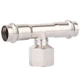 Тройник 42-1/2"-42, WAAG Heavy Inox, пресс-резьба, вн., сталь нержавеющая