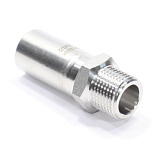 Переходник 22-1/2", WAAG Heavy Inox, труба-резьба, нар., сталь нержавеющая