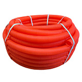 Труба гофра WAAG DN32 x 5,0 PN10 (бухта 75 м), PE-LD, красная, для труб D20 мм
