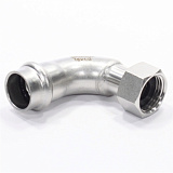 Отвод 90 18-1/2", WAAG Heavy Inox, пресс-резьба, вн., сталь нержавеющая, с накид.гайкой
