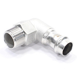 Отвод 90 18-3/4", WAAG Heavy Inox, пресс-резьба, нар., сталь нержавеющая