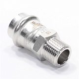 Переходник 22-1/2", WAAG Heavy Inox, пресс-резьба, нар., сталь нержавеющая