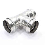 Тройник 54-54-54, WAAG Heavy Inox, пресс-пресс, сталь нержавеющая