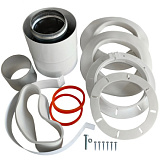 Переходник 60/100, WAAG, раструб-труба, алюминий