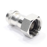 Переходник 22-1", WAAG Heavy Inox, пресс-резьба, вн., сталь нержавеющая, с накид.гайкой