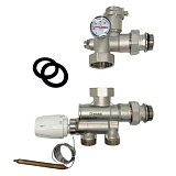 Узел смешения WAAG MIX, с термоголовкой, DN25, 18 кВт.