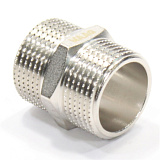 Ниппель 3/4"-3/4", WAAG, резьба-резьба, нар., латунь (никель)