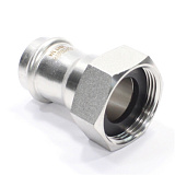 Переходник 28-1 1/4", WAAG Heavy Inox, пресс-резьба, вн., сталь нержавеющая, с накид.гайкой