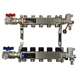 Коллектор WAAG 588.F 1"х3/4", 5вых., c клапанами, сталь нерж., в сборе