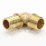 Угольник 90 20-1/2", WAAG Xpand, обж.кольцо-резьба, нар., латунь