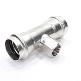 Тройник 42-3/4"-42, WAAG Heavy Inox, пресс-резьба, вн., сталь нержавеющая